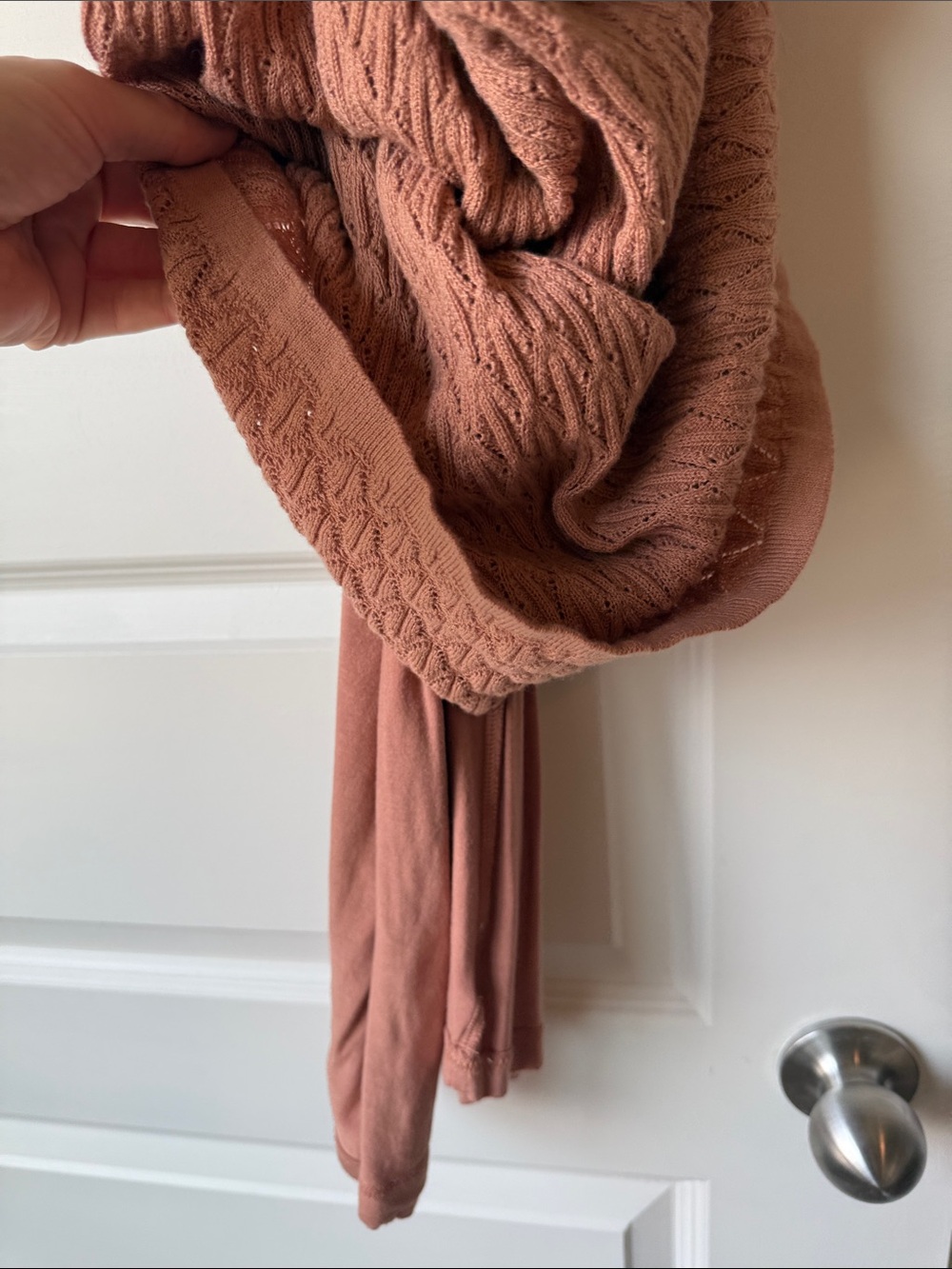 House of Harlow 1960 Ribbed Maxi Dress Skirt in Dusty Rose - Picture 7 of 10